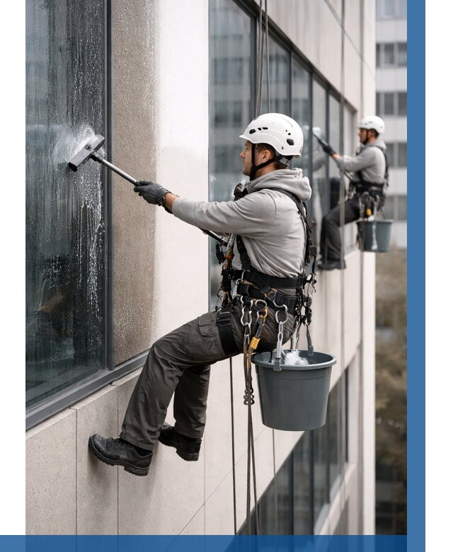 Мойка фасадов зданий в Орехове-Зуеве под ключ от 365 р. | ВЫСОТНИК-Рхв