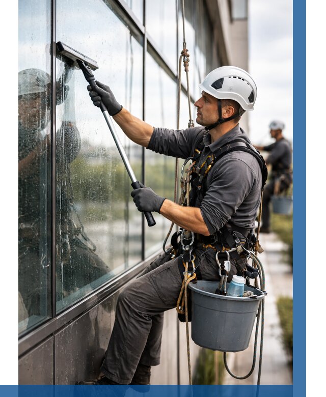 Мойка стеклянных фасадов в Орехове-Зуеве от 208 р. | ВЫСОТНИК-Рхв