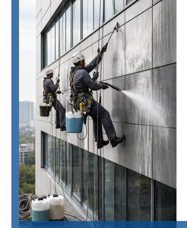 Профессиональная мойка вентилируемых фасадов в Орехове-Зуеве