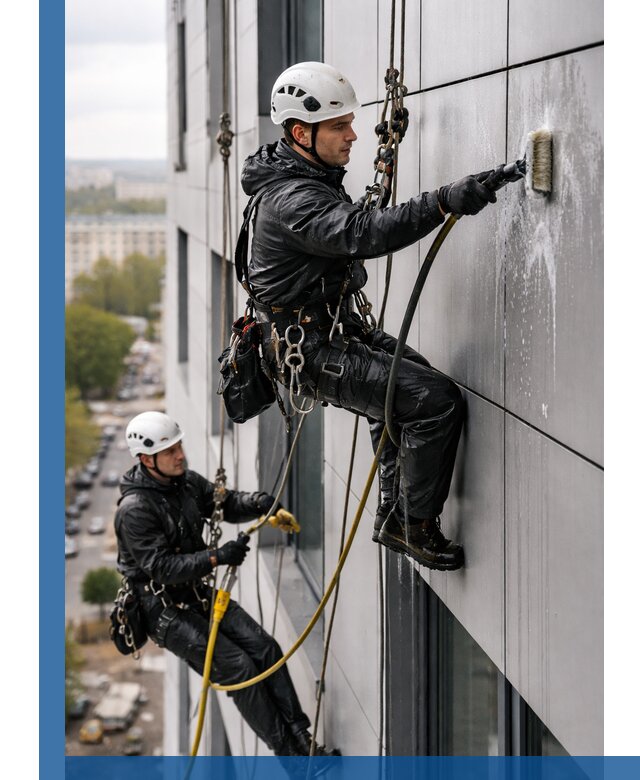 Профессиональная мойка фасада из композита в Орехове-Зуеве