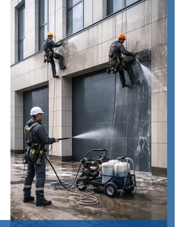 Послестроительная мойка фасада в Орехове-Зуеве от 313 р. | ВЫСОТНИК-Рхв