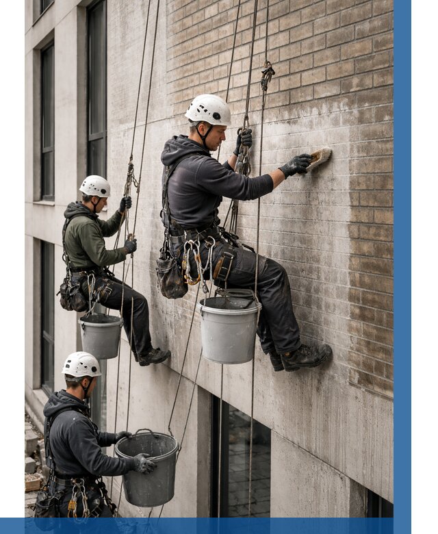 Удаление высолов с фасада в Орехове-Зуеве от 261 р. | ВЫСОТНИК-Рхв