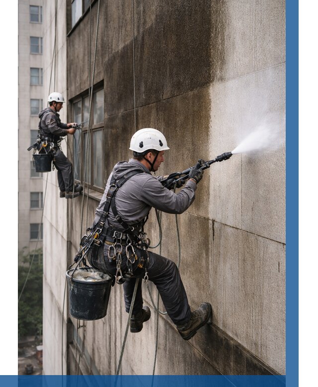 Очистка фасада от копоти в Орехове-Зуеве от 261 р. | ВЫСОТНИК-Рхв