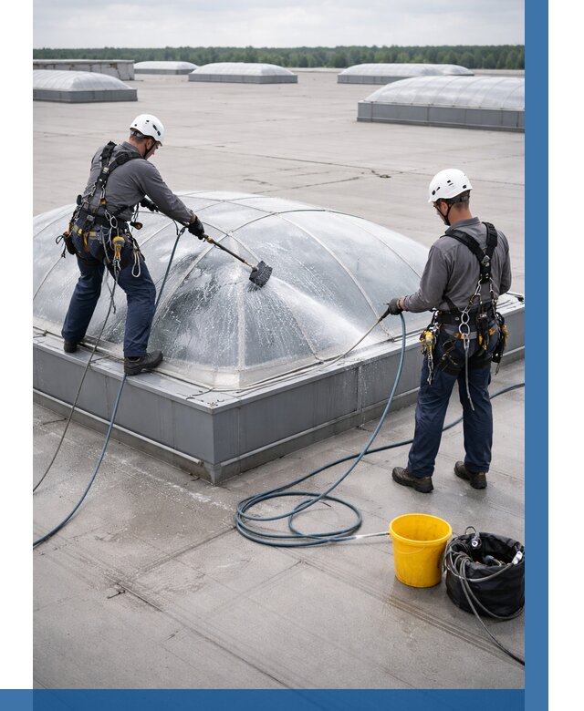 Мойка зенитных фонарей в Орехове-Зуеве, заказать от 4689 р. | ВЫСОТНИК-Рхв