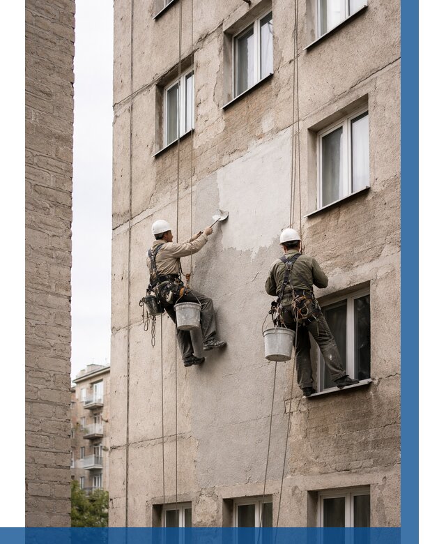 Косметический ремонт фасада в Орехове-Зуеве от 1146 р. | ВЫСОТНИК-Рхв