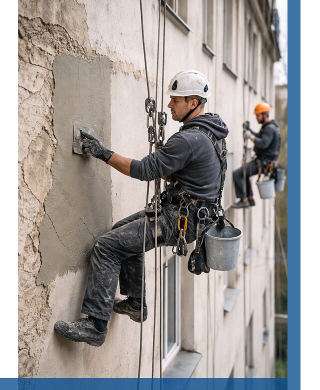 Восстановление штукатурки фасада в Орехове-Зуеве от 1250 р. | ВЫСОТНИК-Рхв