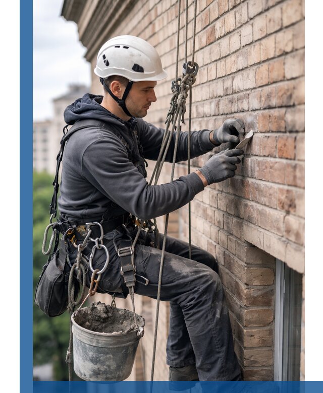 Качественный ремонт кирпичной кладки фасада в Орехове-Зуеве с гарантией