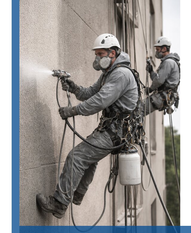 Безвоздушная покраска фасадов зданий в Орехове-Зуеве профессионально