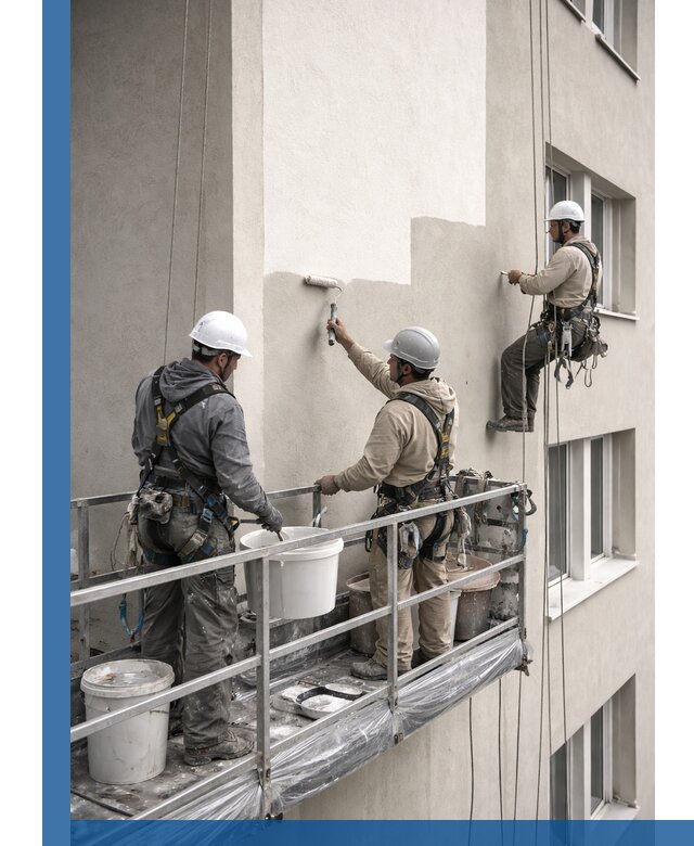 Покраска оштукатуренного фасада в Орехове-Зуеве под ключ с гарантией