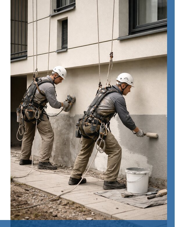 Окраска цоколя здания в Орехове-Зуеве от 469 р. под ключ | ВЫСОТНИК-Рхв