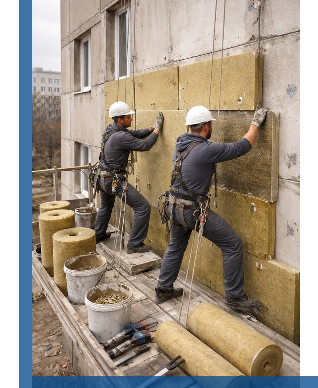 Утепление фасада минватой в Орехове-Зуеве под ключ с гарантией