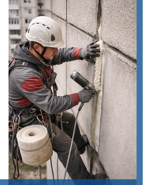 Утепление межпанельных швов в Орехове-Зуеве от 729 р. | ВЫСОТНИК-Рхв