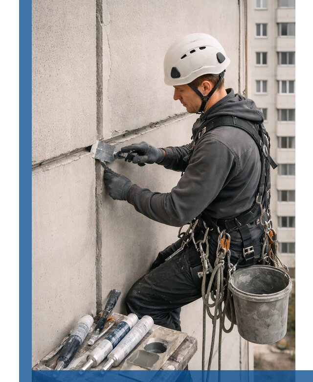 Ремонт межпанельных швов в Орехове-Зуеве герметизация и восстановление