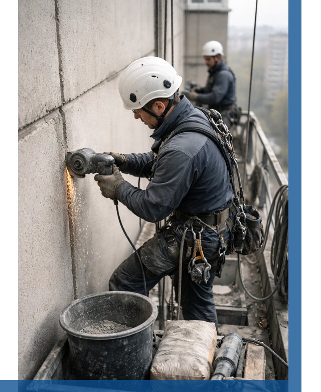 Штробление межпанельных швов в Орехове-Зуеве от 1250 р. | ВЫСОТНИК-Рхв