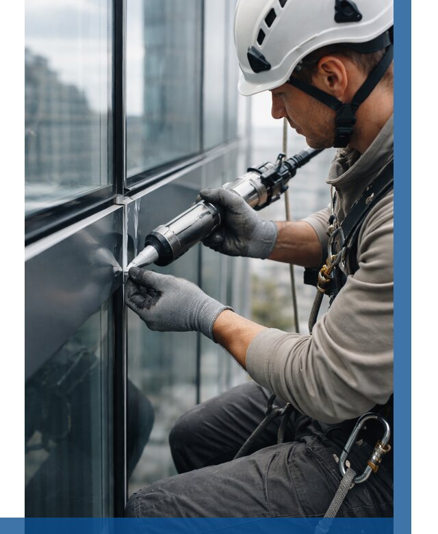 Герметизация стыков витража в Орехове-Зуеве от 1250 р. | ВЫСОТНИК-Рхв