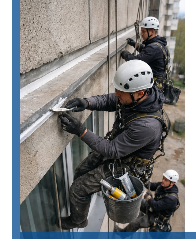 Герметизация примыкания балкона в Орехове-Зуеве под ключ с гарантией
