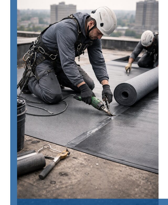 Ремонт мягкой кровли в Орехове-Зуеве с выездом промальпинистов