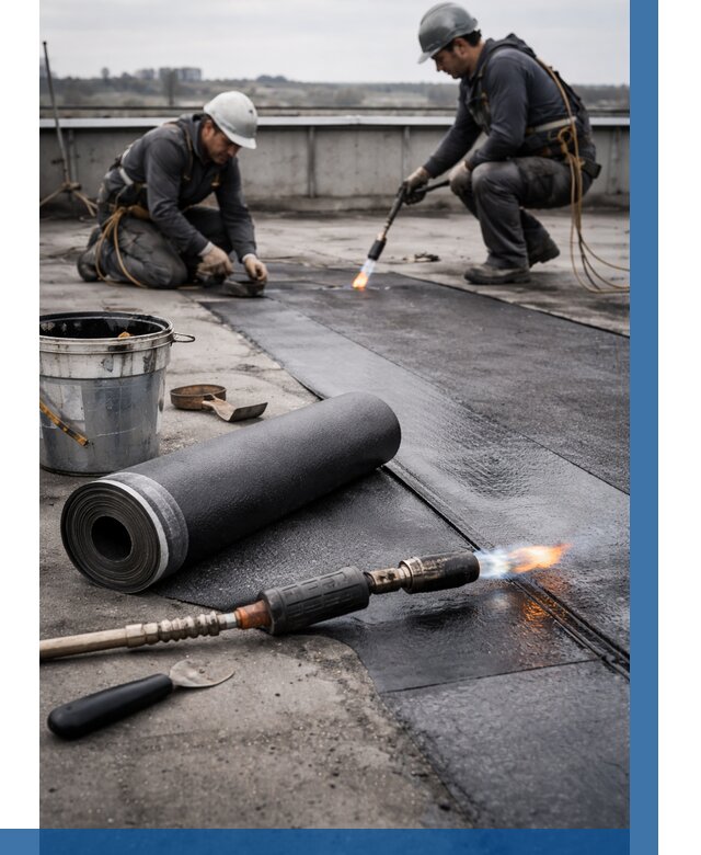 Ремонт рулонной кровли в Орехове-Зуеве от 677 р. | ВЫСОТНИК-Рхв