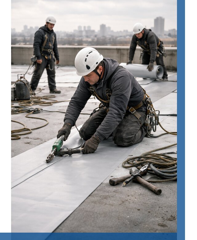 Ремонт мембранной кровли в Орехове-Зуеве от 1876 р./м2 | ВЫСОТНИК-Рхв