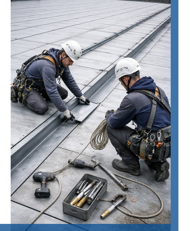 Ремонт фальцевой кровли в Орехове-Зуеве от 729 р. | ВЫСОТНИК-Рхв