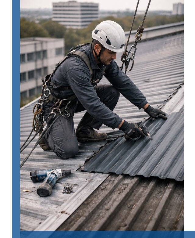 Ремонт профнастила на кровле в Орехове-Зуеве, работы под ключ