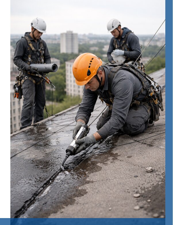 Устранение протечек кровли в Орехове-Зуеве от 12504 р. | ВЫСОТНИК-Рхв