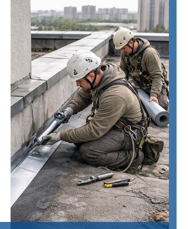 Ремонт кровельных примыканий в Орехове-Зуеве от 1250 р. | ВЫСОТНИК-Рхв