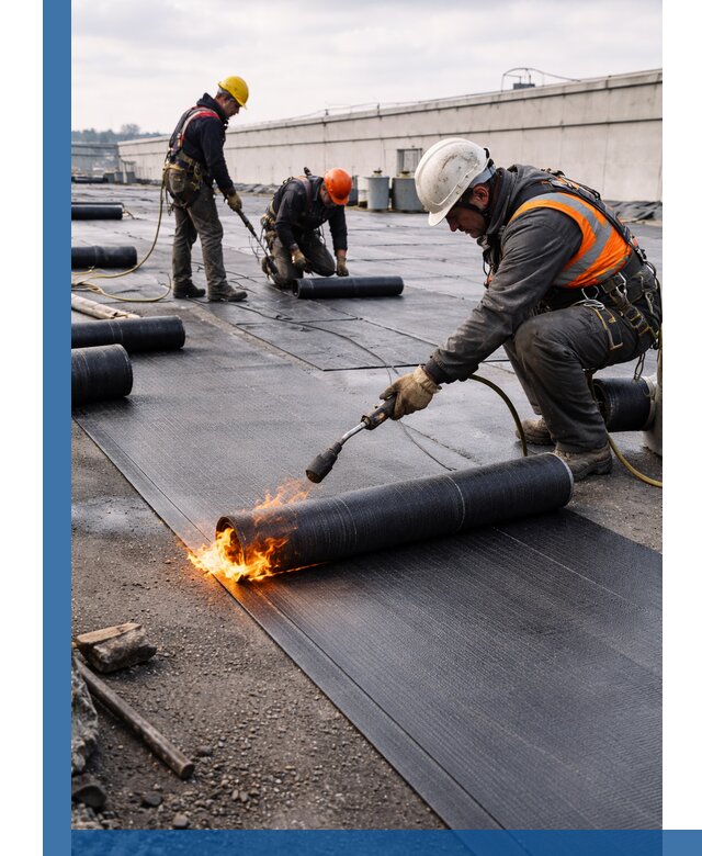 Монтаж наплавляемой кровли в Орехове-Зуеве профессионально