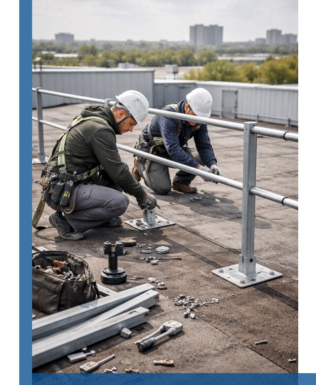 Монтаж кровельного ограждения в Орехове-Зуеве под ключ с гарантией