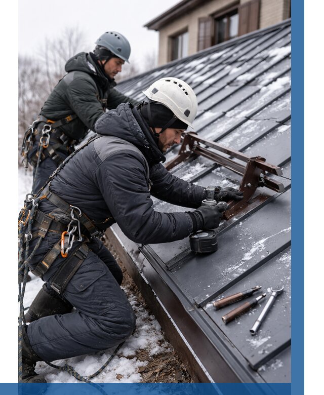 Монтаж снегозадержателей в Орехове-Зуеве от 469 р. | ВЫСОТНИК-Рхв