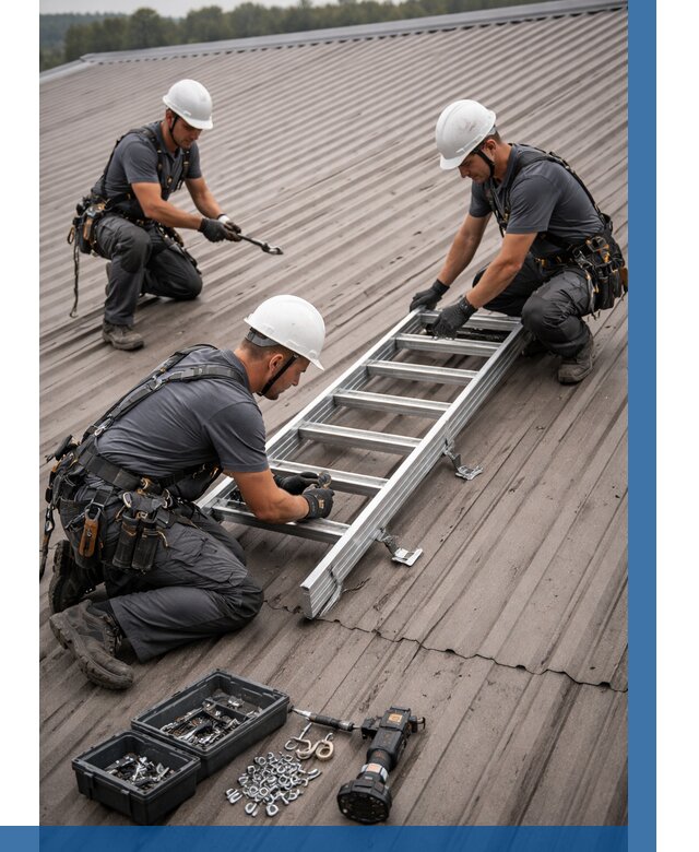 Монтаж кровельной лестницы в Орехове-Зуеве от 4689 р. | ВЫСОТНИК-Рхв