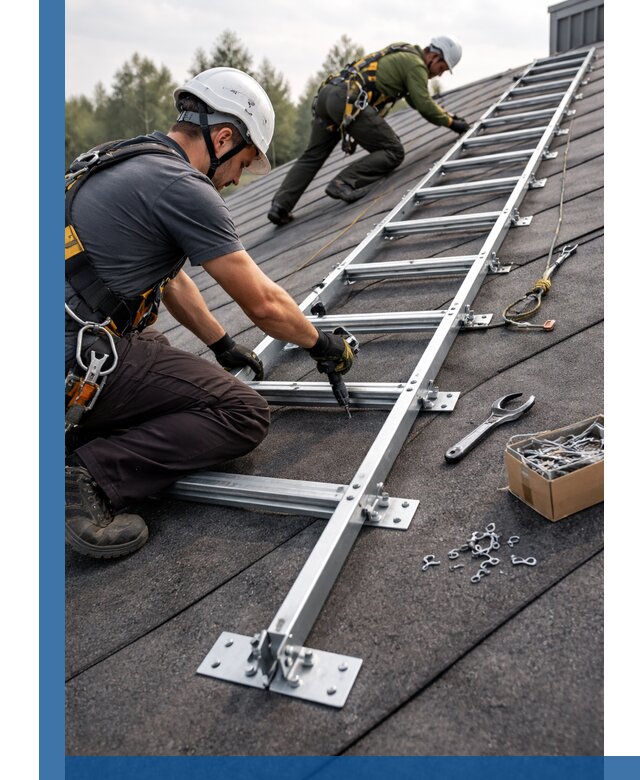 Профессиональный монтаж кровельной лестницы в Орехове-Зуеве под ключ
