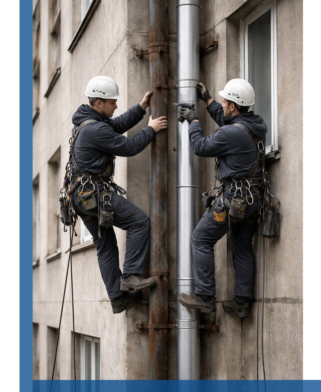 Замена водосточных труб в Орехове-Зуеве: монтаж и демонтаж под ключ