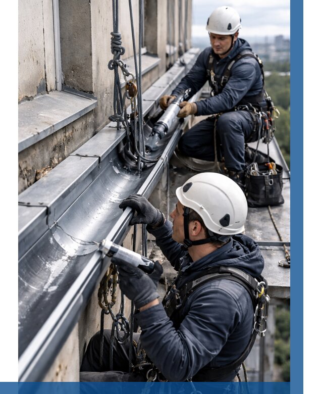 Ремонт водосточных желобов в Орехове-Зуеве от 6773 р. | ВЫСОТНИК-Рхв