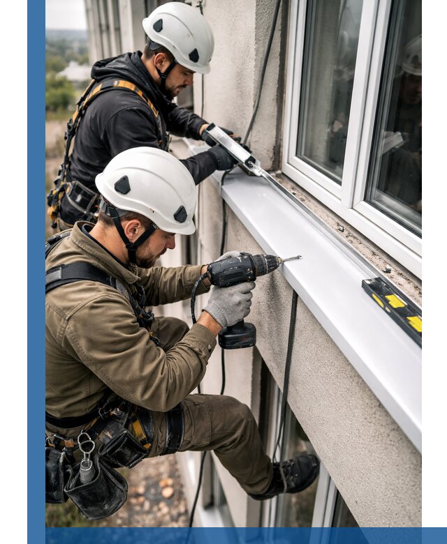 Профессиональный монтаж оконных отливов и отведения воды в Орехове-Зуеве