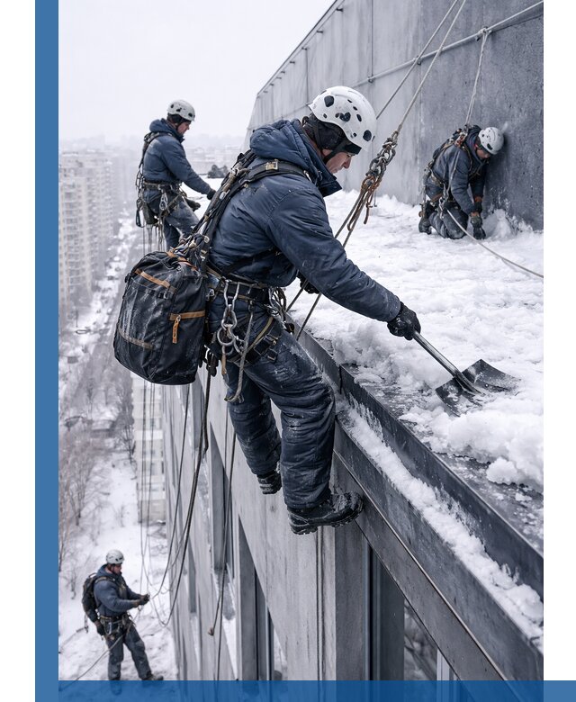 Абонентское обслуживание кровли зимой в Орехове-Зуеве регулярный уход