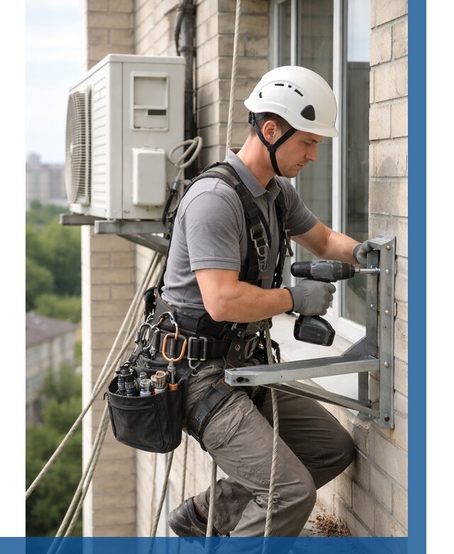 Установка кронштейнов кондиционера в Орехове-Зуеве от 3647 р. | ВЫСОТНИК-Рхв