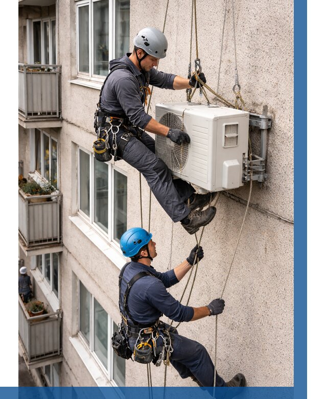 Перенос внешнего блока кондиционера в Орехове-Зуеве от 9378 р.| ВЫСОТНИК-Рхв