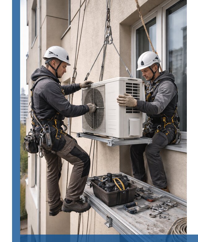 Перенос внешнего блока кондиционера в Орехове-Зуеве с монтажом и крепежом