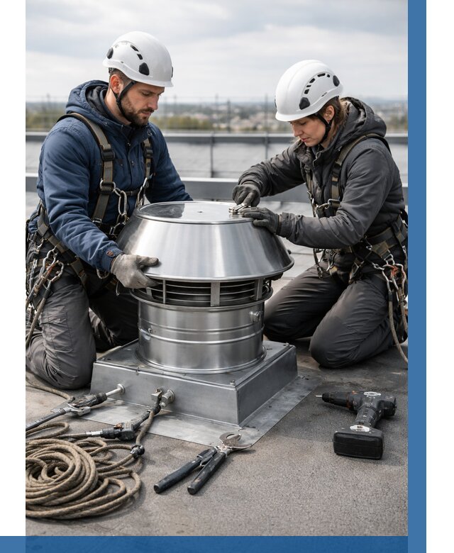 Установка дефлекторов на кровле в Орехове-Зуеве от 4689 р. | ВЫСОТНИК-Рхв