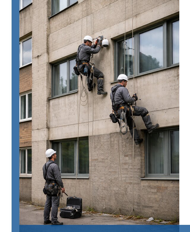 Монтаж фасадных камер видеонаблюдения в Орехове-Зуеве под ключ