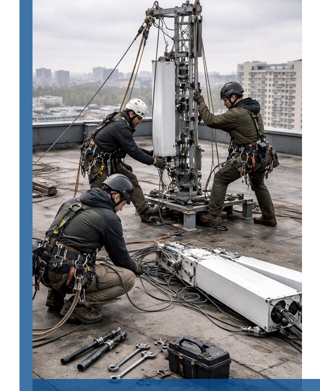 Демонтаж антенн на крыше зданий в Орехове-Зуеве с гарантией