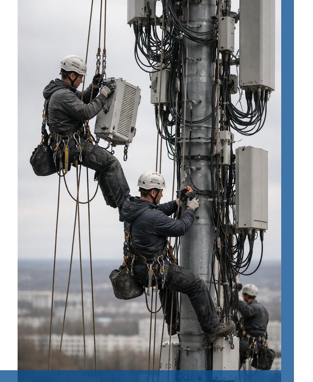 Монтаж оборудования связи на мачте в Орехове-Зуеве от 7815 р. | ВЫСОТНИК-Рхв