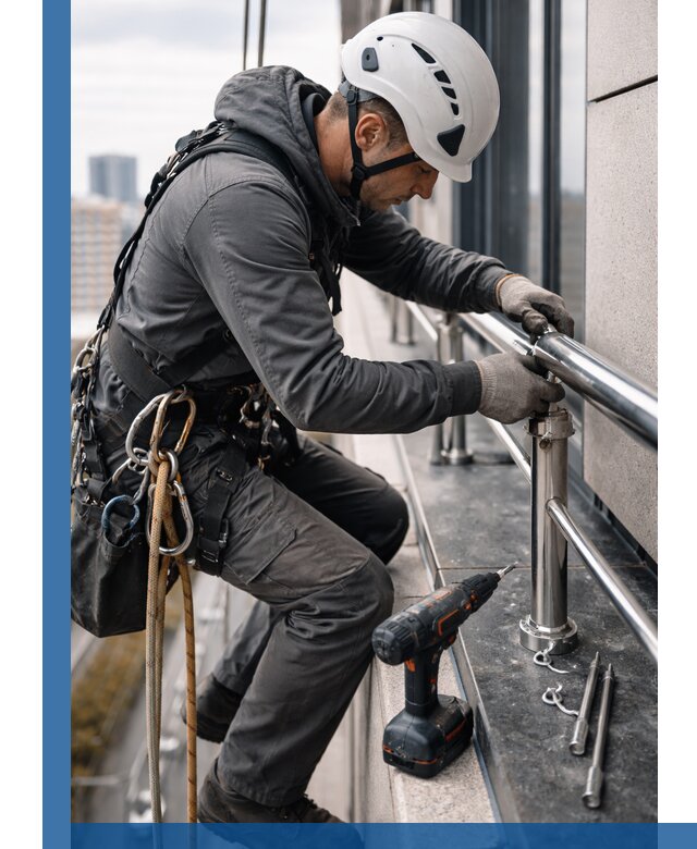 Монтаж ограждений на высоте в Орехове-Зуеве для зданий и конструкций