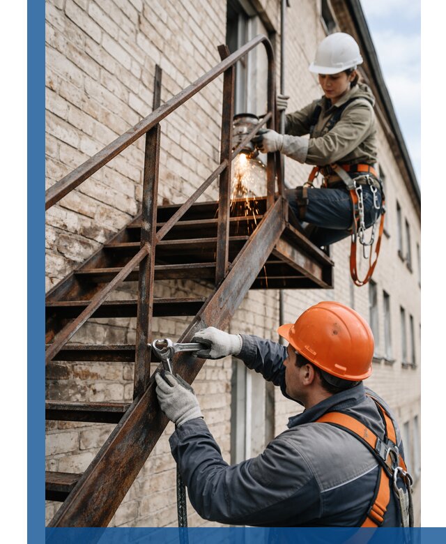 Ремонт и восстановление пожарных лестниц с выездом в Орехове-Зуеве