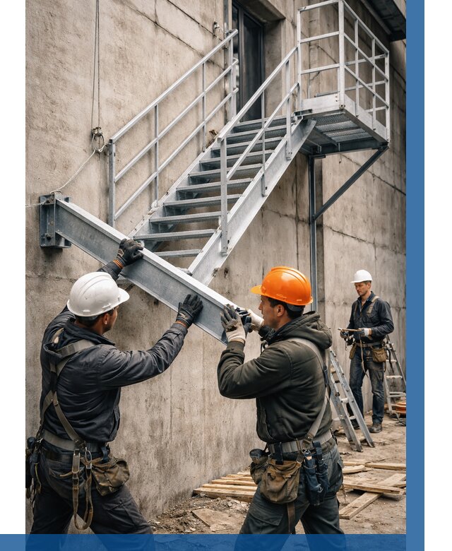 Монтаж металлических лестниц в Орехове-Зуеве от 15630 р. | ВЫСОТНИК-Рхв