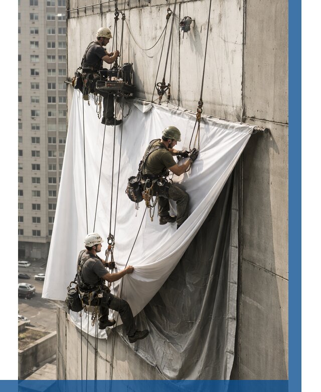 Замена баннерного полотна в Орехове-Зуеве от 6773 р. | ВЫСОТНИК-Рхв—заказать