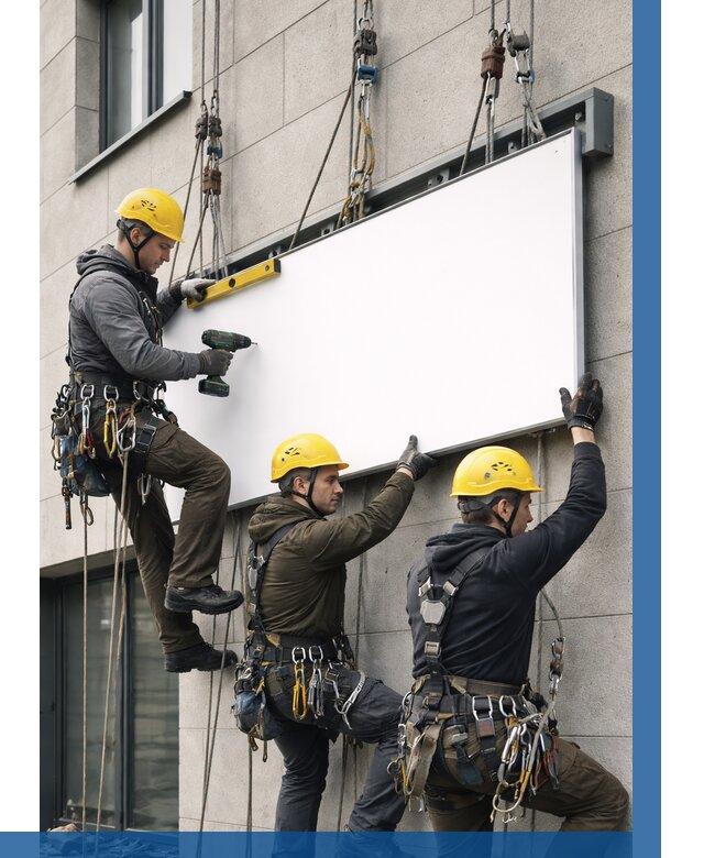 Монтаж рекламной вывески в Орехове-Зуеве от 8336 р. | ВЫСОТНИК-Рхв