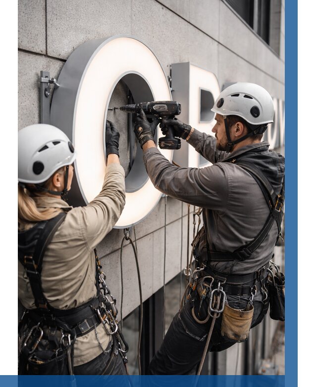 Монтаж световых букв в Орехове-Зуеве от 3126 р. под ключ ВЫСОТНИК-Рхв