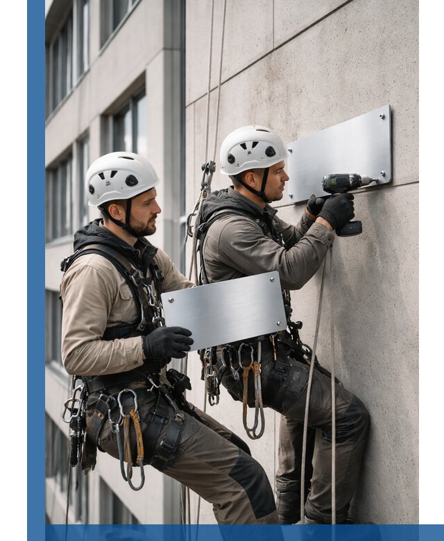 Монтаж табличек и указателей в Орехове-Зуеве для зданий и сооружений